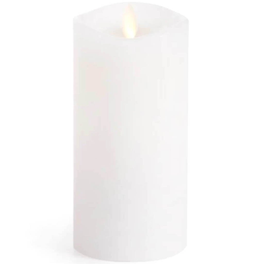 Luminara Flameless Pillar Candle White Wax 360 6 inches 