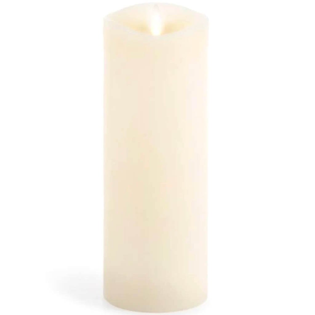 Luminara Flameless Pillar Candle Vanilla Scented Ivory Wax 360 8 inches 