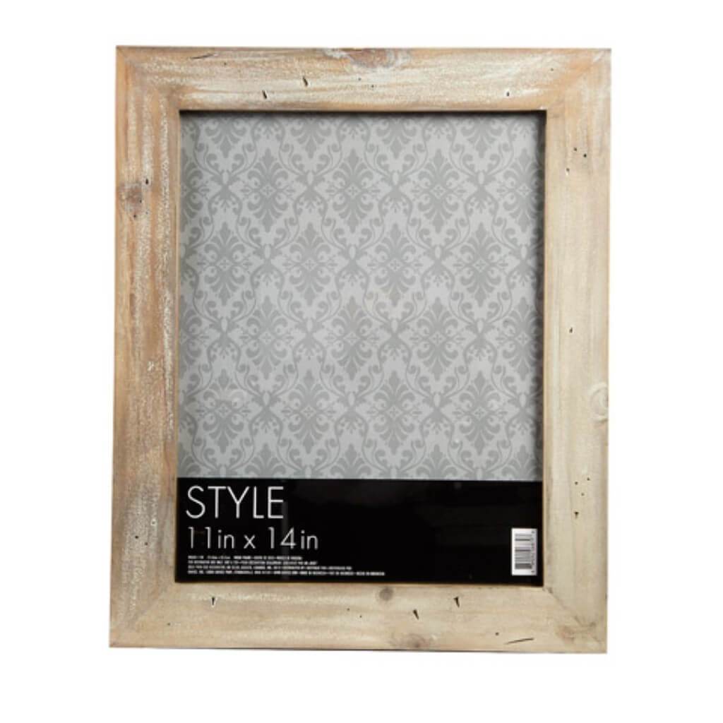 FRAME BARN WOOD WHITE GRAY WASH 11X14IN 