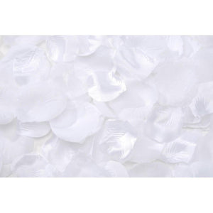 Loose Satin Rose Petals White 100 pieces