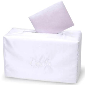 Card Box with Satin Cover White 14 x 8.25 x 6.25 inches 
