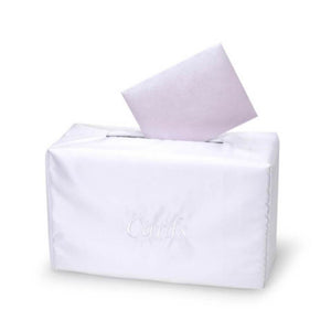 Card Box with Satin Cover White 14 x 8.25 x 6.25 inches