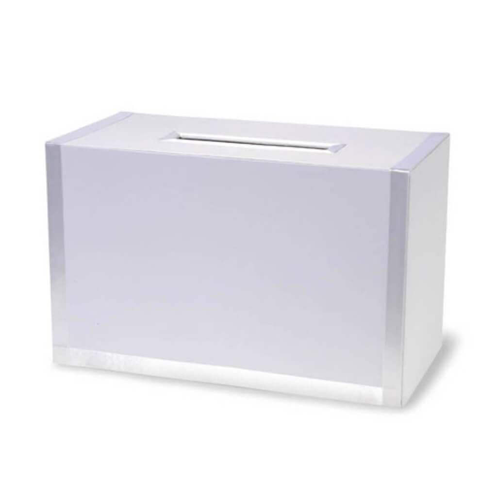 Wedding Card Box Rectangle White 16 x 8 x 10-1/8