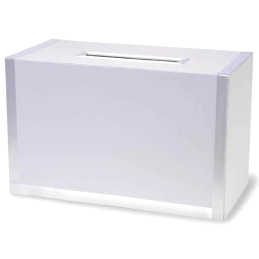 Wedding Card Box Rectangle White 16 x 8 x 10-1/8 