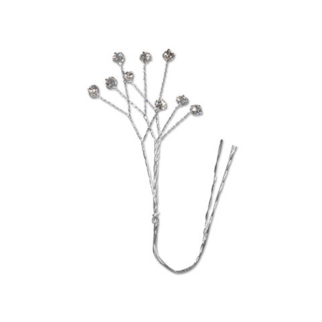 3 Rhinestone Pick Clear 4mm 3 pieces 