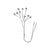 3 Rhinestone Pick Clear 4mm 3 pieces