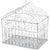 Metal Birdcage Card Holder White 10 x 10 x 7.5 