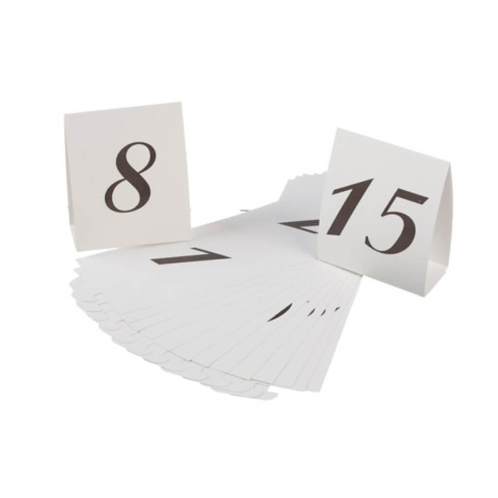Table Number Markers #1-15 - 5 x 5 x 2.25 inches 