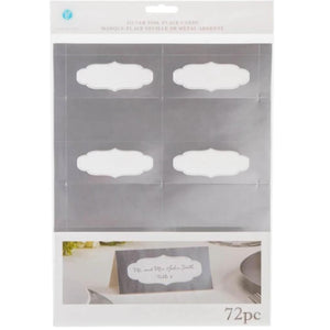 Foil Place Cards Silver 72 pieces 