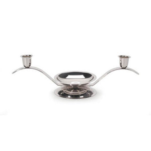 Unity & Two Taper Candle Holder Silver