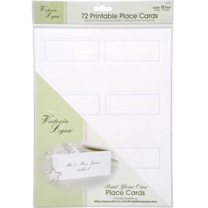 Place Cards White 72 pieces 