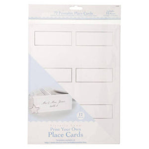 Place Cards White with Silver Trim 72 pieces
