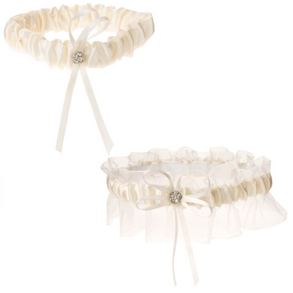 Garter Set Keepsake and Toss Away Cream 