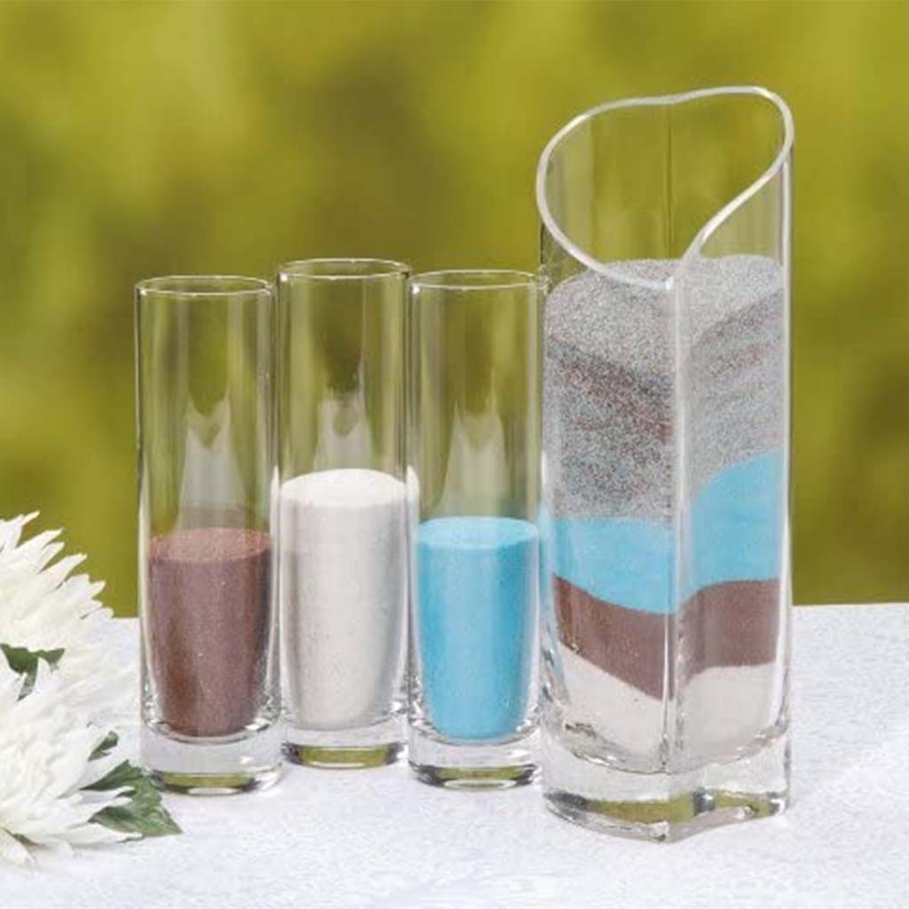 Sand Unity Ceremony Set Glass 4 pieces 