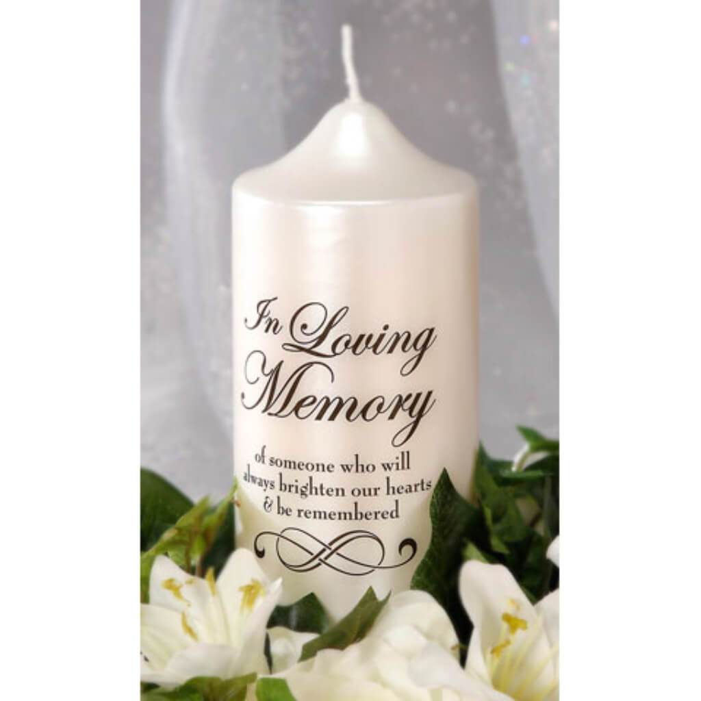 In Loving Memory Candle Decal 3 x 3.5 inches 