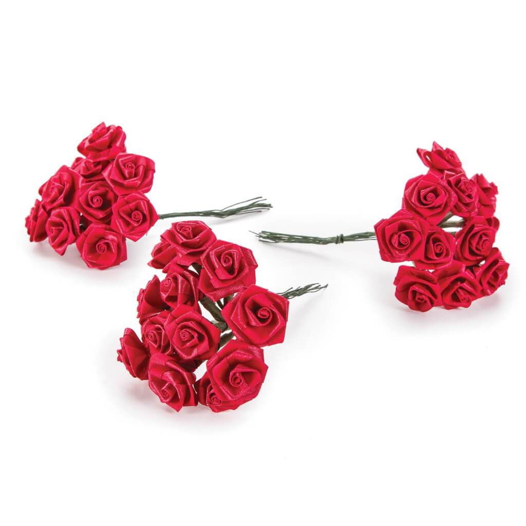 Rose Ribbon Red 1in