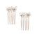 Rhinestone and Pearl Hair Combs 1 inch, 2 pieces