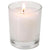 Glass Votive Candle White Poured Wax 