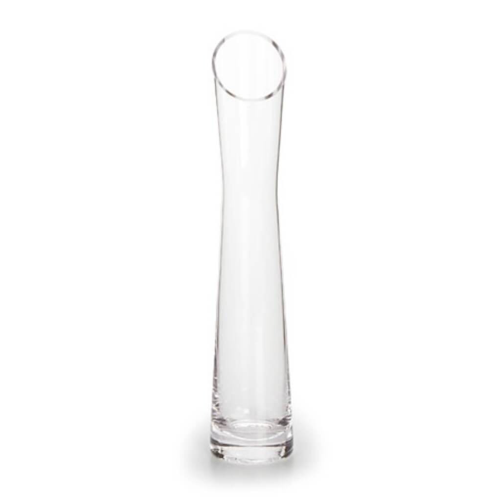 GLASS BUD VASE CLEAR 10IN 