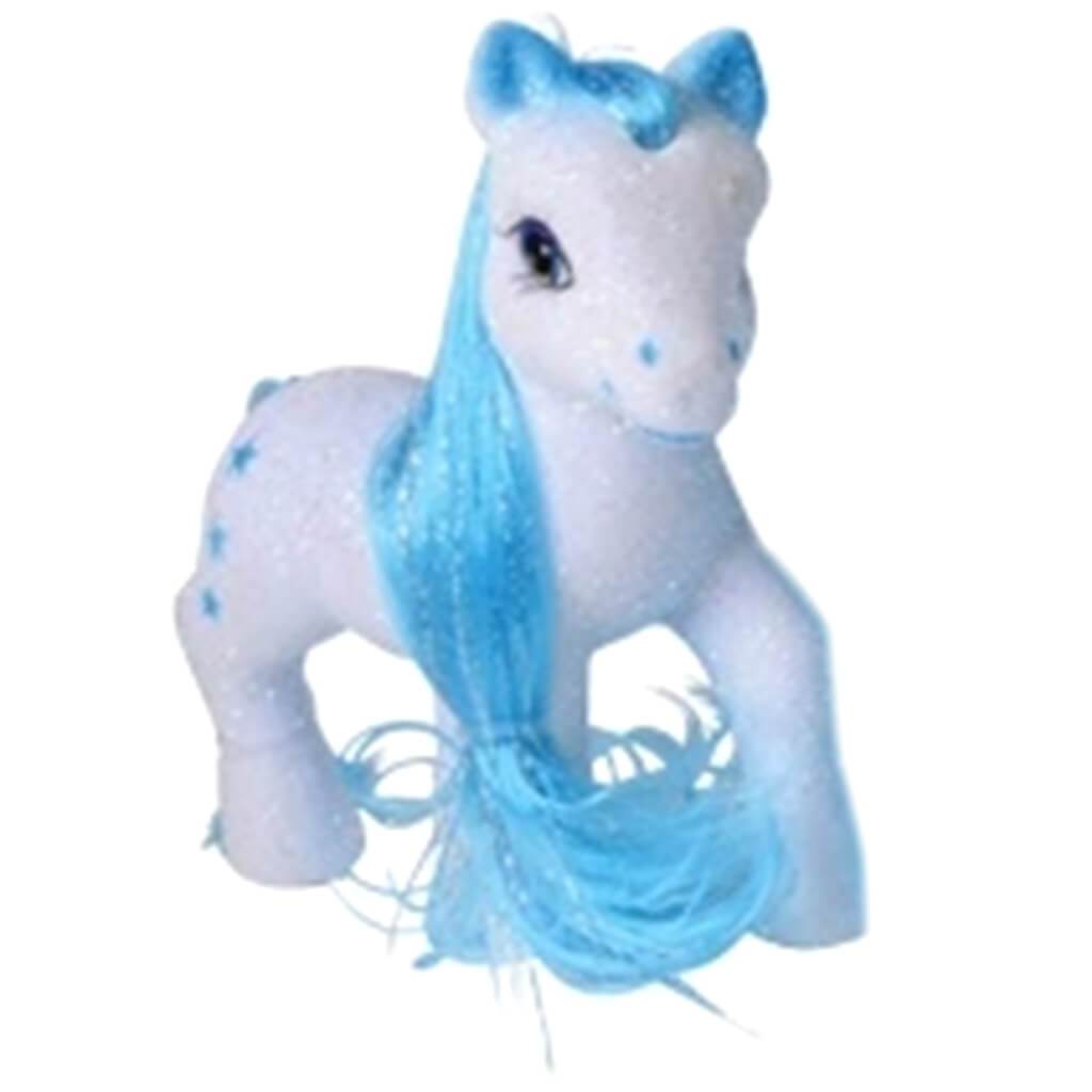 White Flocked Sparkle Ponies