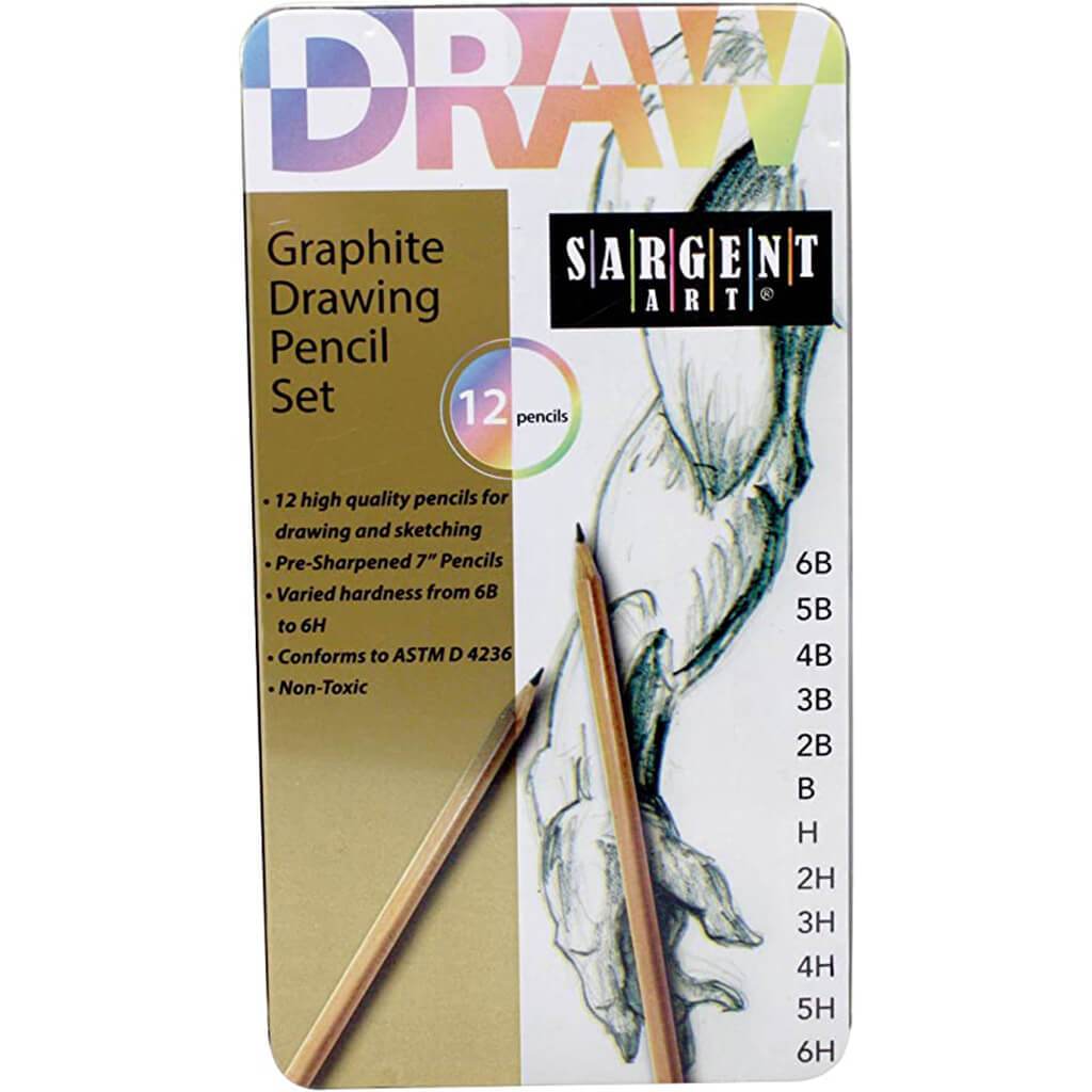 Graphite Artist Drawing Pencil Set 12ct