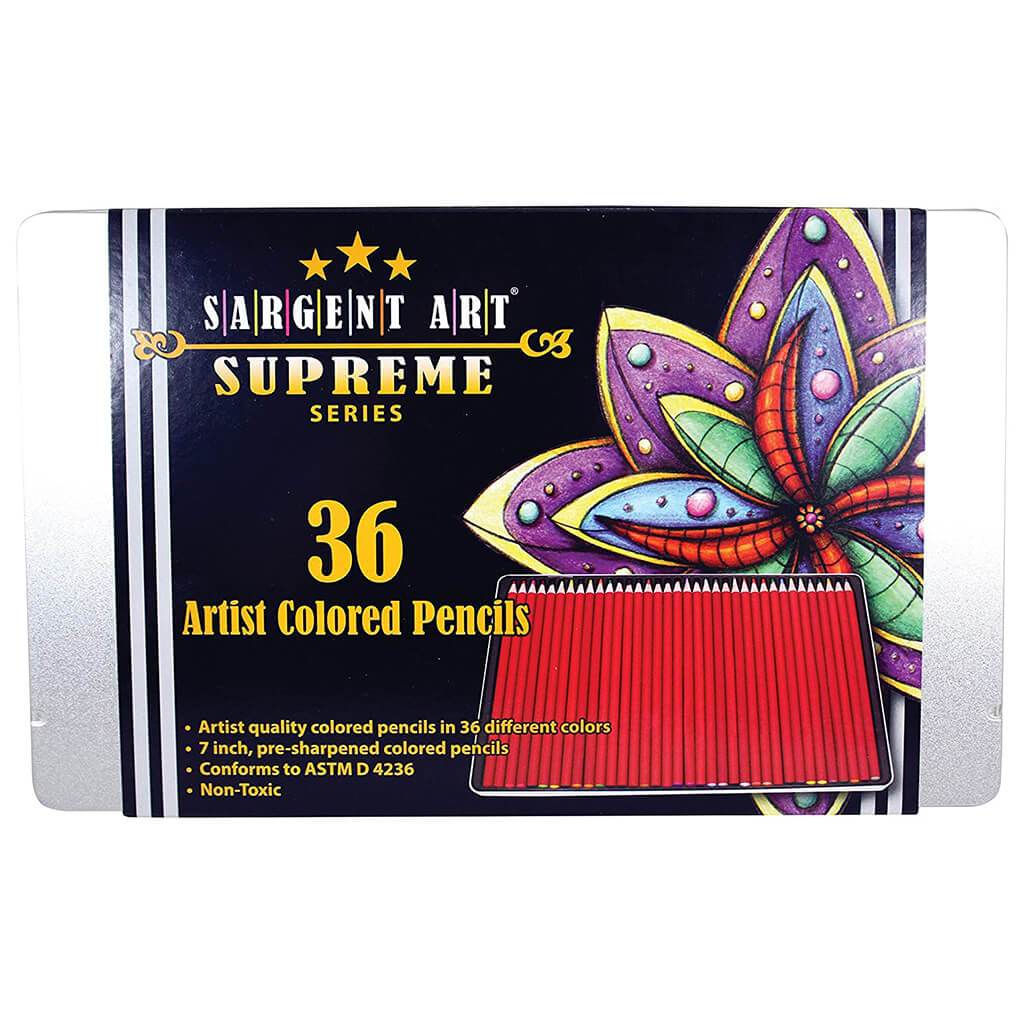 Supreme Series Artist Colored Pencil Set in Tin Case 36ct