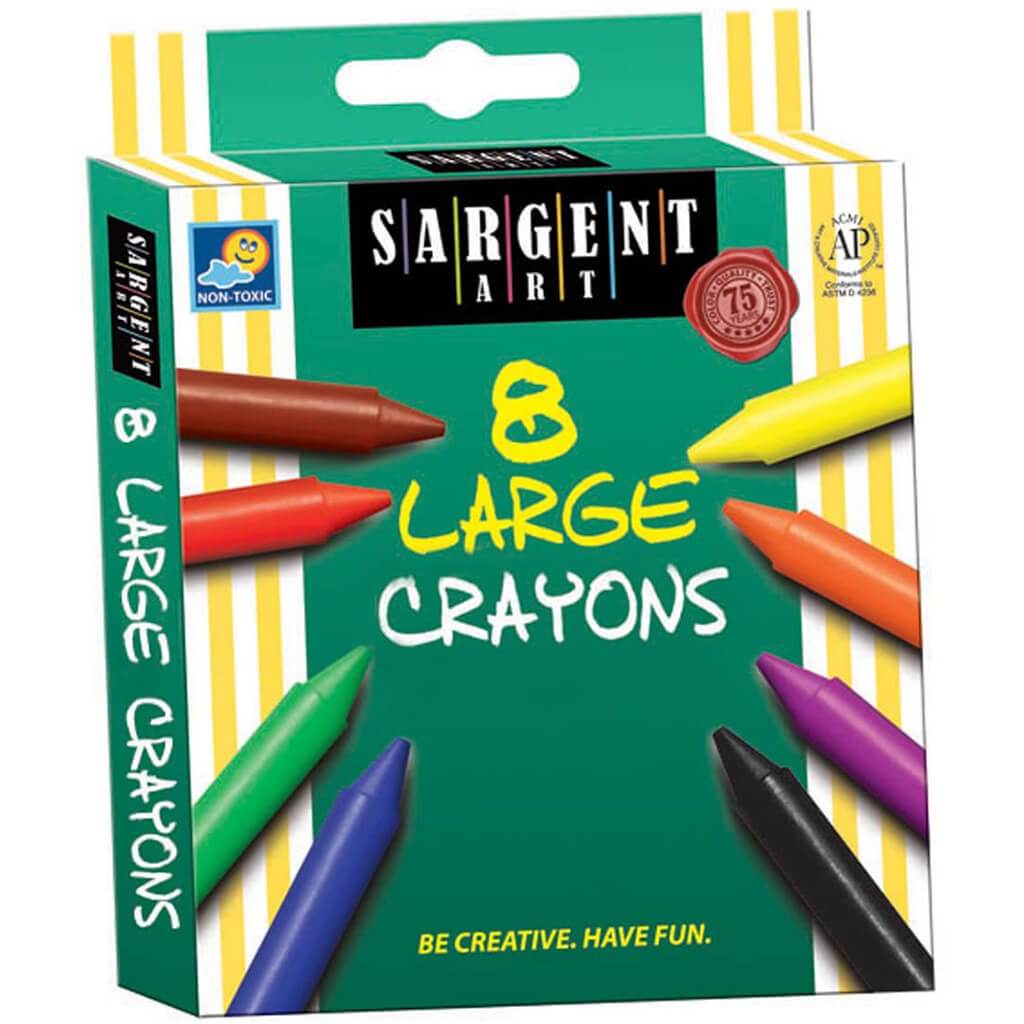 Large Crayons Peggable Box 8ct