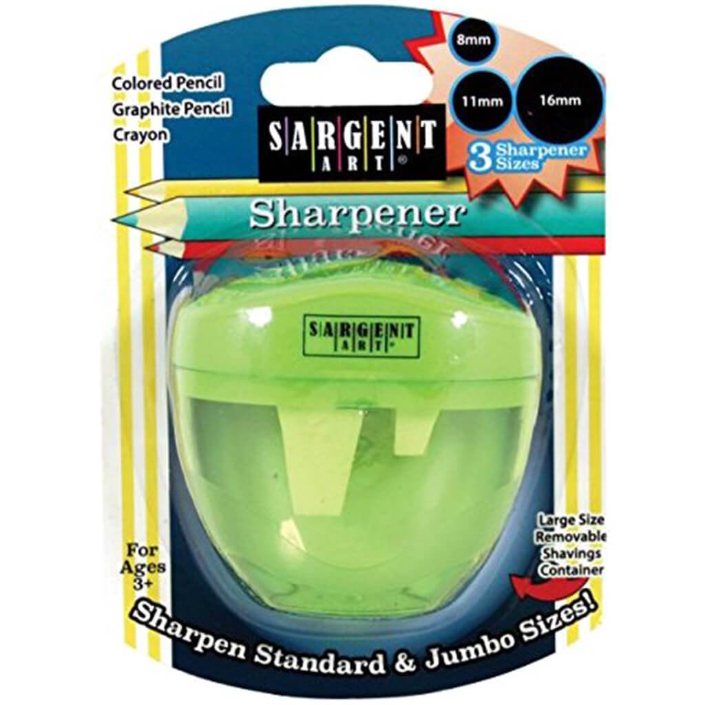 3-Hole Green Sharpener Blister