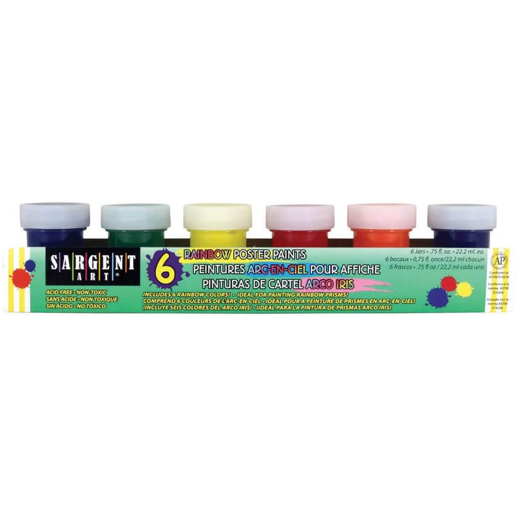 Rainbow Poster Paint Set 6ct