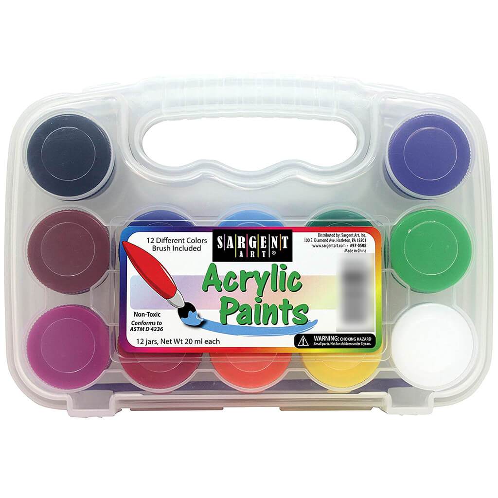 Hard Case Acrylic Paint Set 12ct