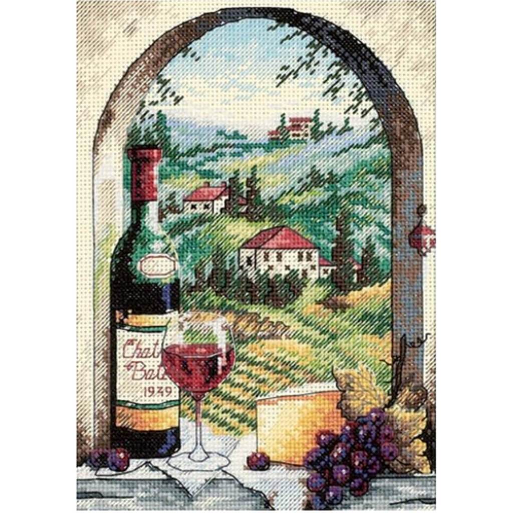 Dreaming of Tuscany Gold Petite Counted Cross Stitch Kit 5in x 7in