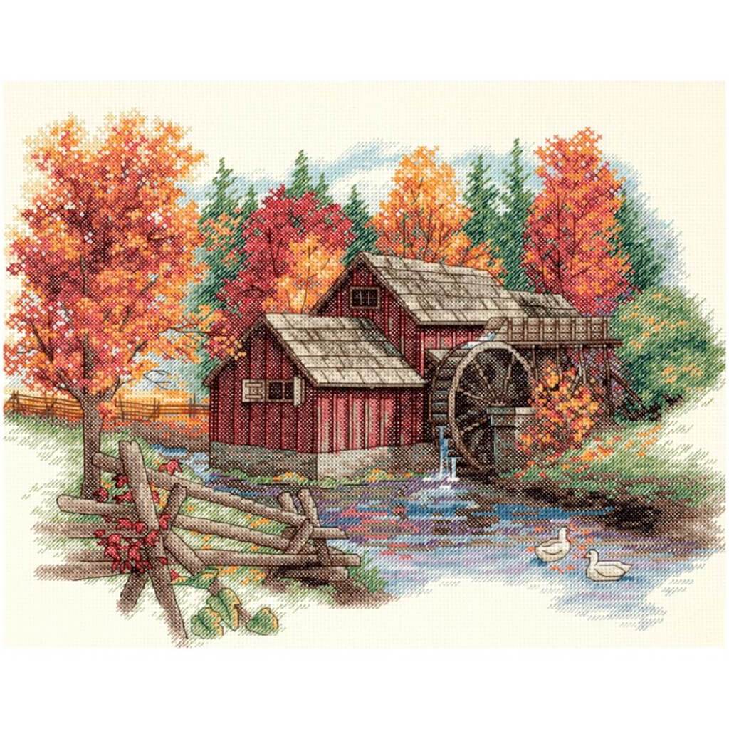 Dimensions Counted Cross Stitch Kit 14in x 11in Glory Of Autumn 14 Count