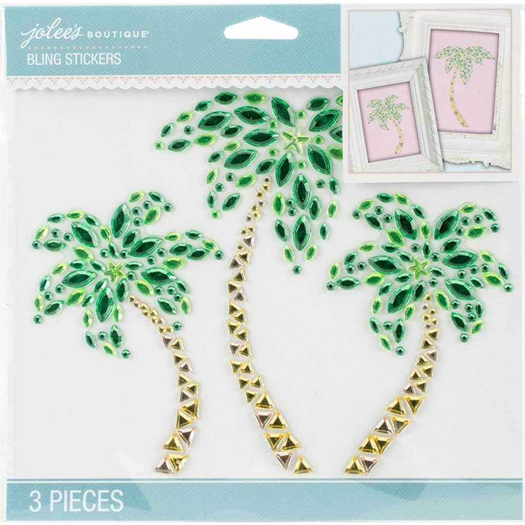 Palm Tree Bling Stickers