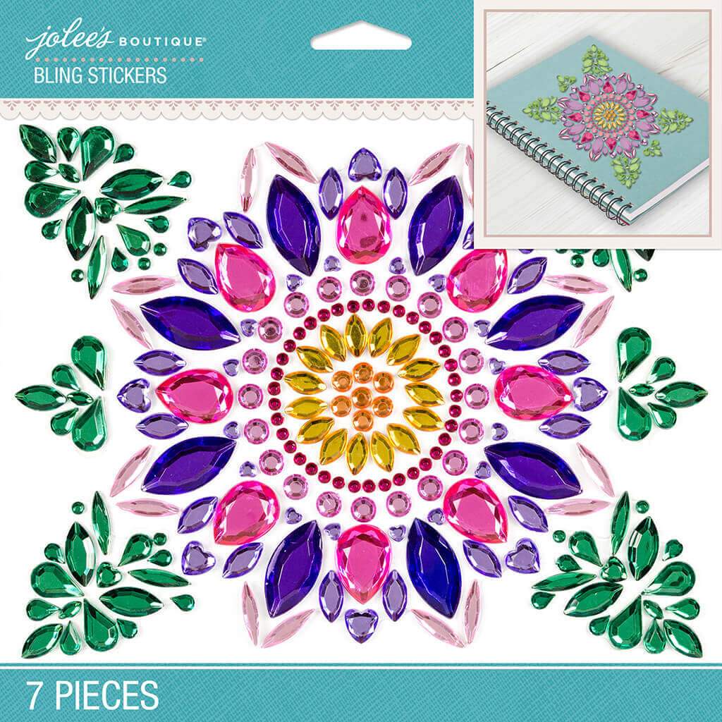 Mega Spring Flower Bling Dimensional Stickers