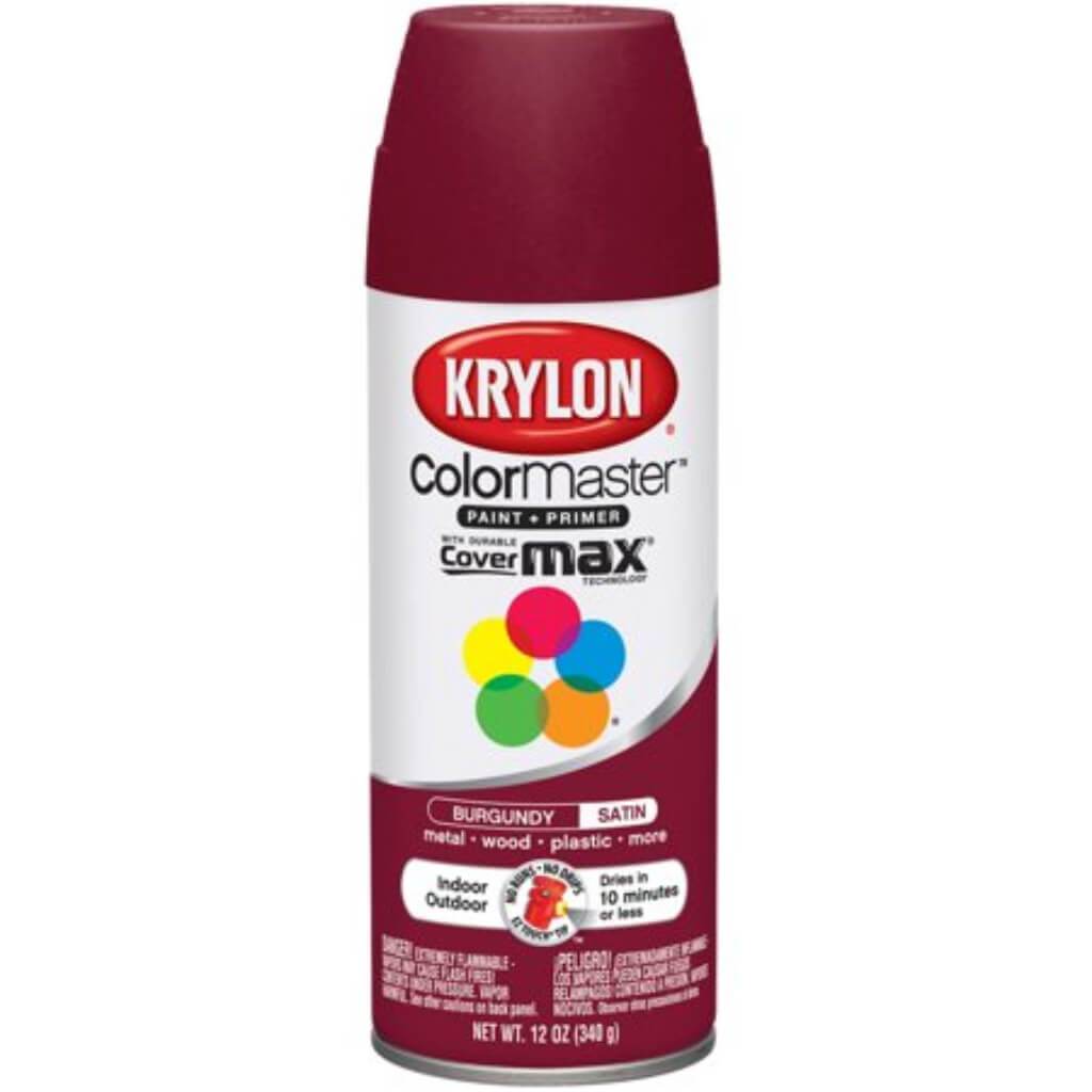 Colormaster Indoor/Outdoor Aerosol Paint 12oz Burgandy Satin