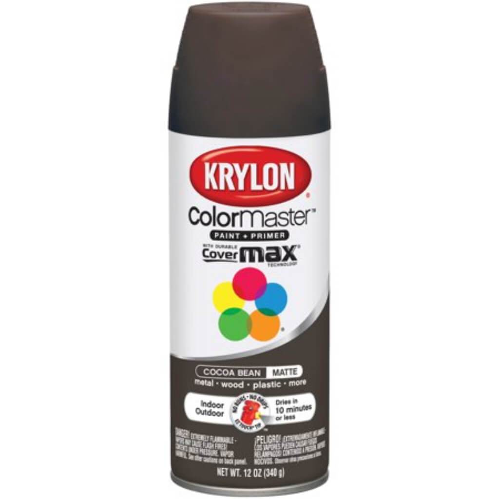 Colormaster Indoor/Outdoor Aerosol Paint 12oz Cocoa Bean Matte