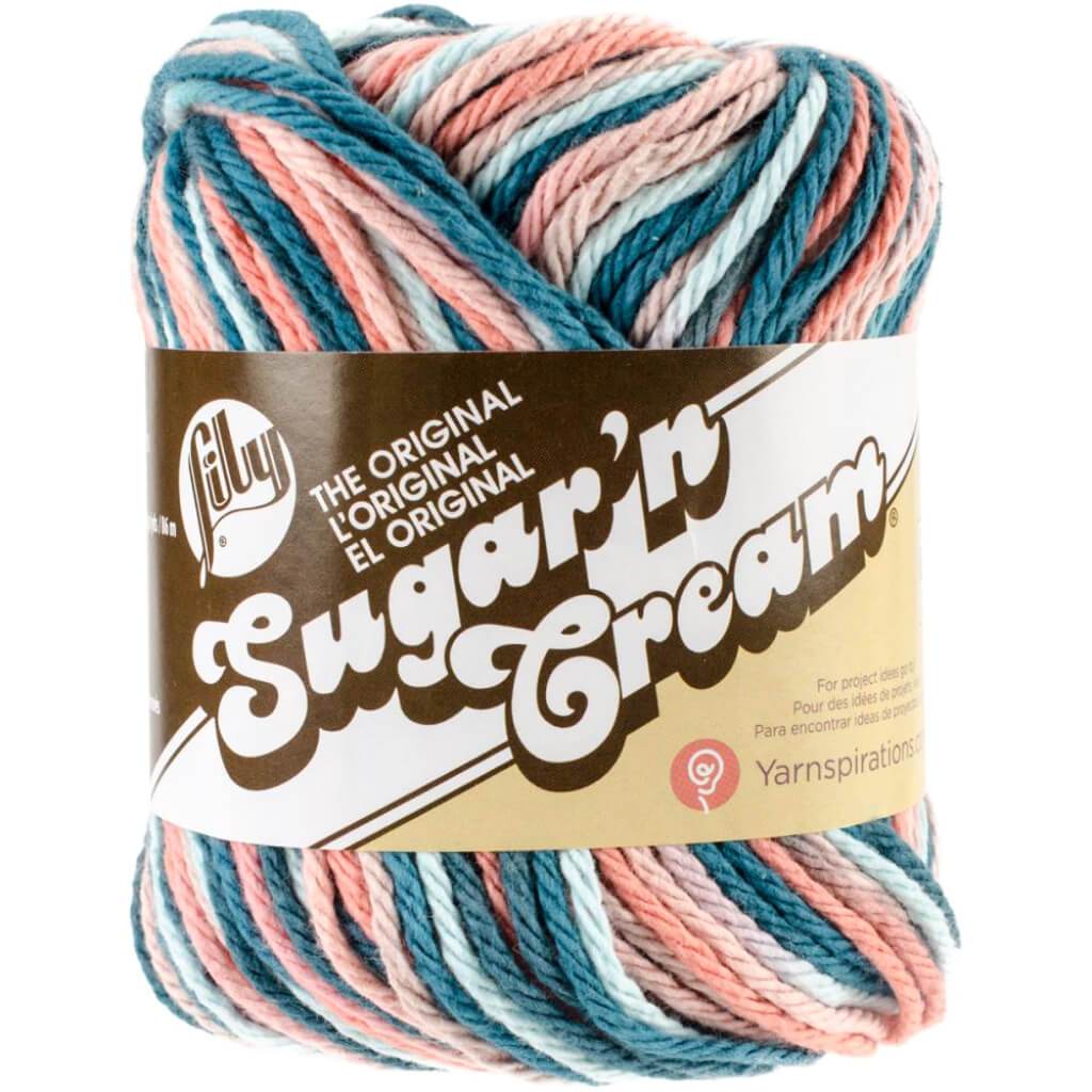 Lily Sugar&#39;n Cream Yarn - Ombres Coral Seas