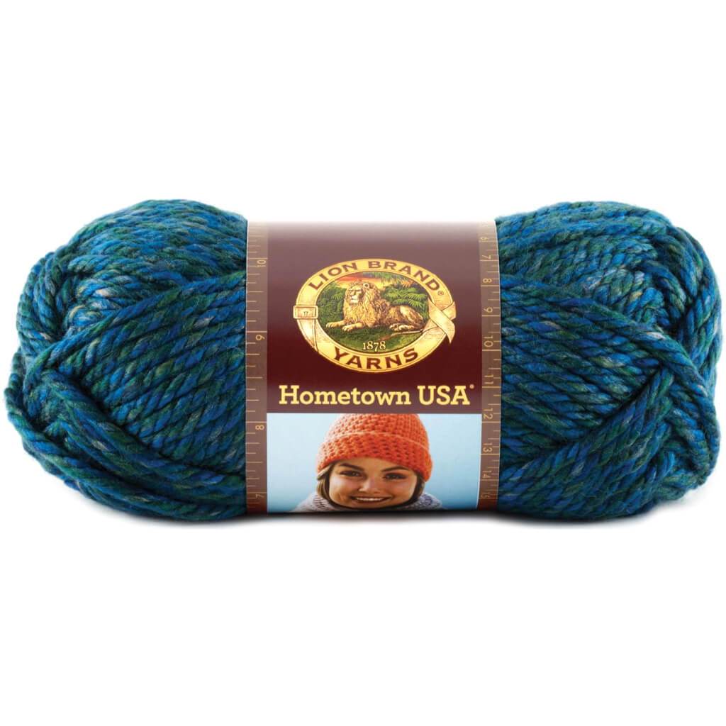 Lion Brand Hometown Yarn Lake Tahoe Blue