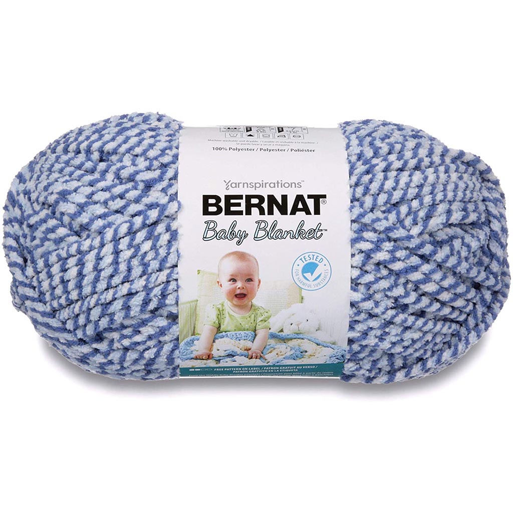 Baby Blanket Big Ball Yarn Blue Twist