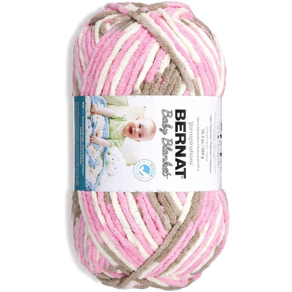 Bernat Baby Blanket Big Ball Yarn Pink & Blue Ombre.