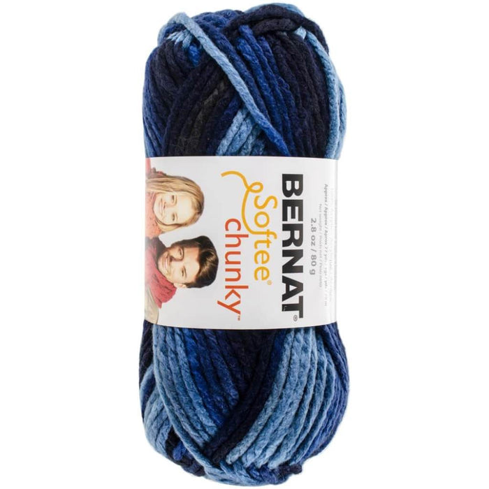 Bernat Softee Chunky Yarn Ombre Denim 80g