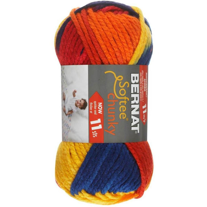 Bernat Softee Chunky Yarn Ombre School Yard 80g