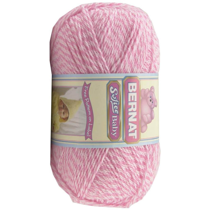 Bernat Softee Baby Yarn Baby Pink Marl 140g