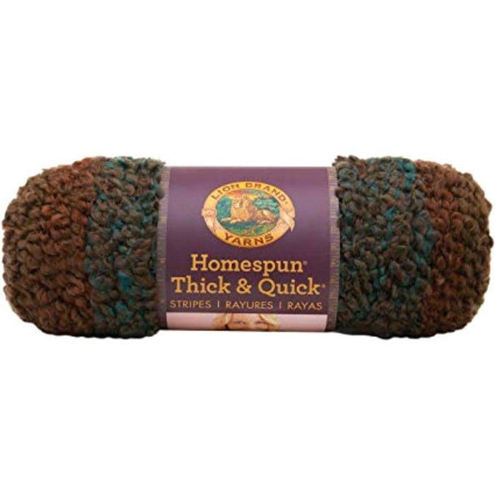 Lion Brand Homespun Thick & Quick Yarn Woodland Stripes