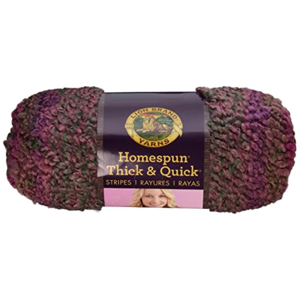 Lion Brand Homespun Thick &amp; Quick Yarn Sangria Stripes