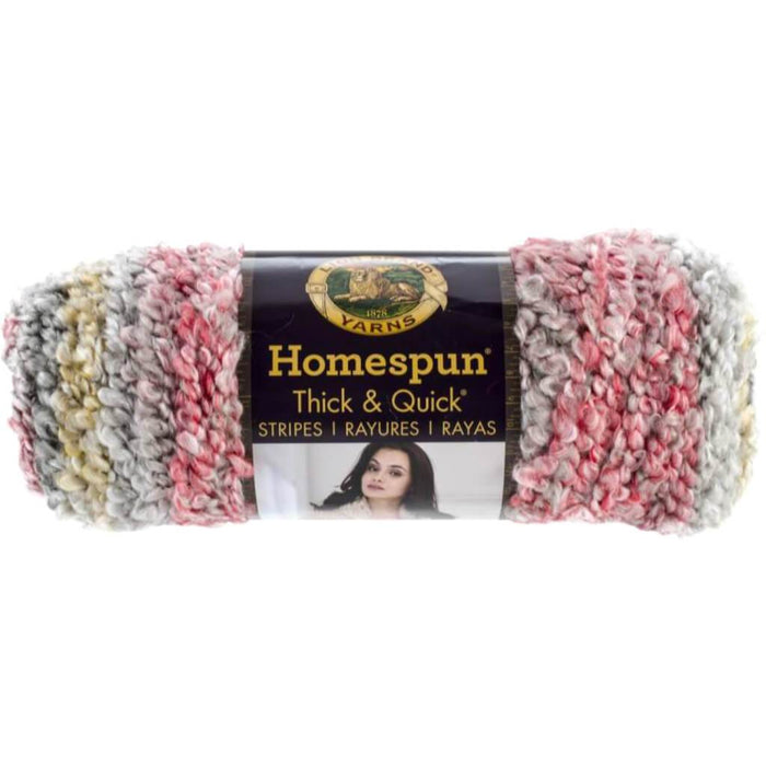 Lion Brand Homespun Thick & Quick Yarn Sandstone Stripes