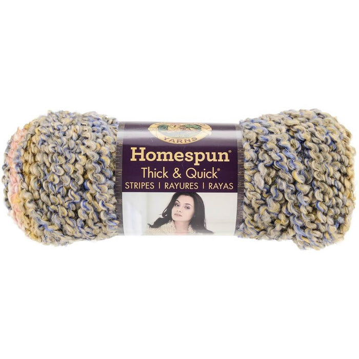 Lion Brand Homespun Thick & Quick Yarn Praline Stripes