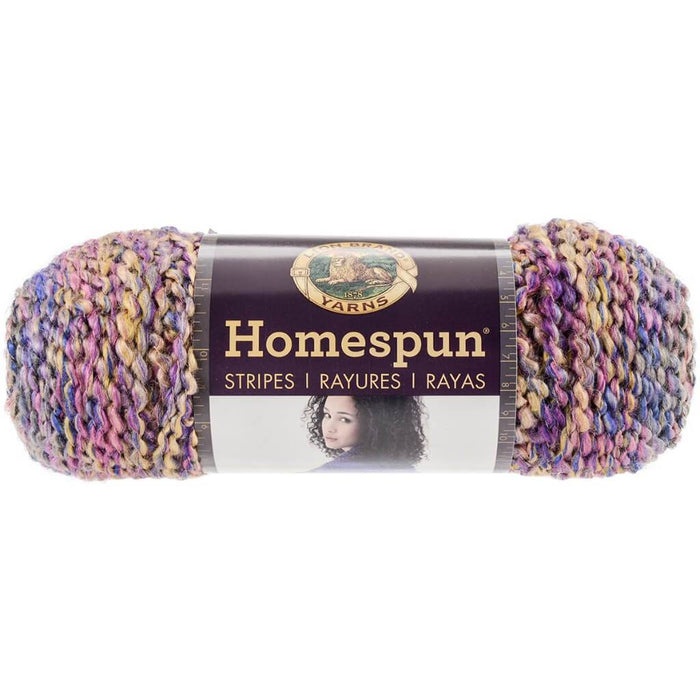 Lion Brand Homespun Thick & Quick Yarn Tanzanite Stripes