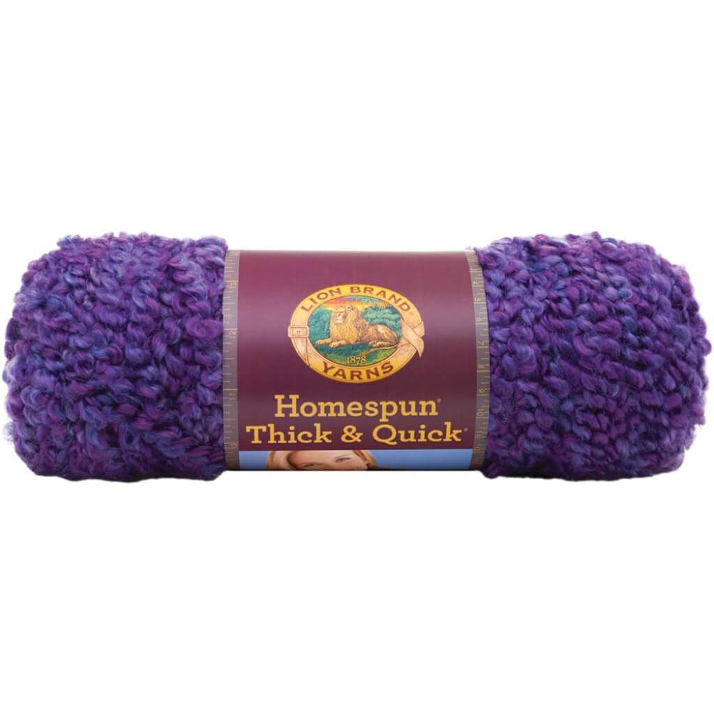 Lion Brand Homespun Thick &amp; Quick Yarn Purple Haze