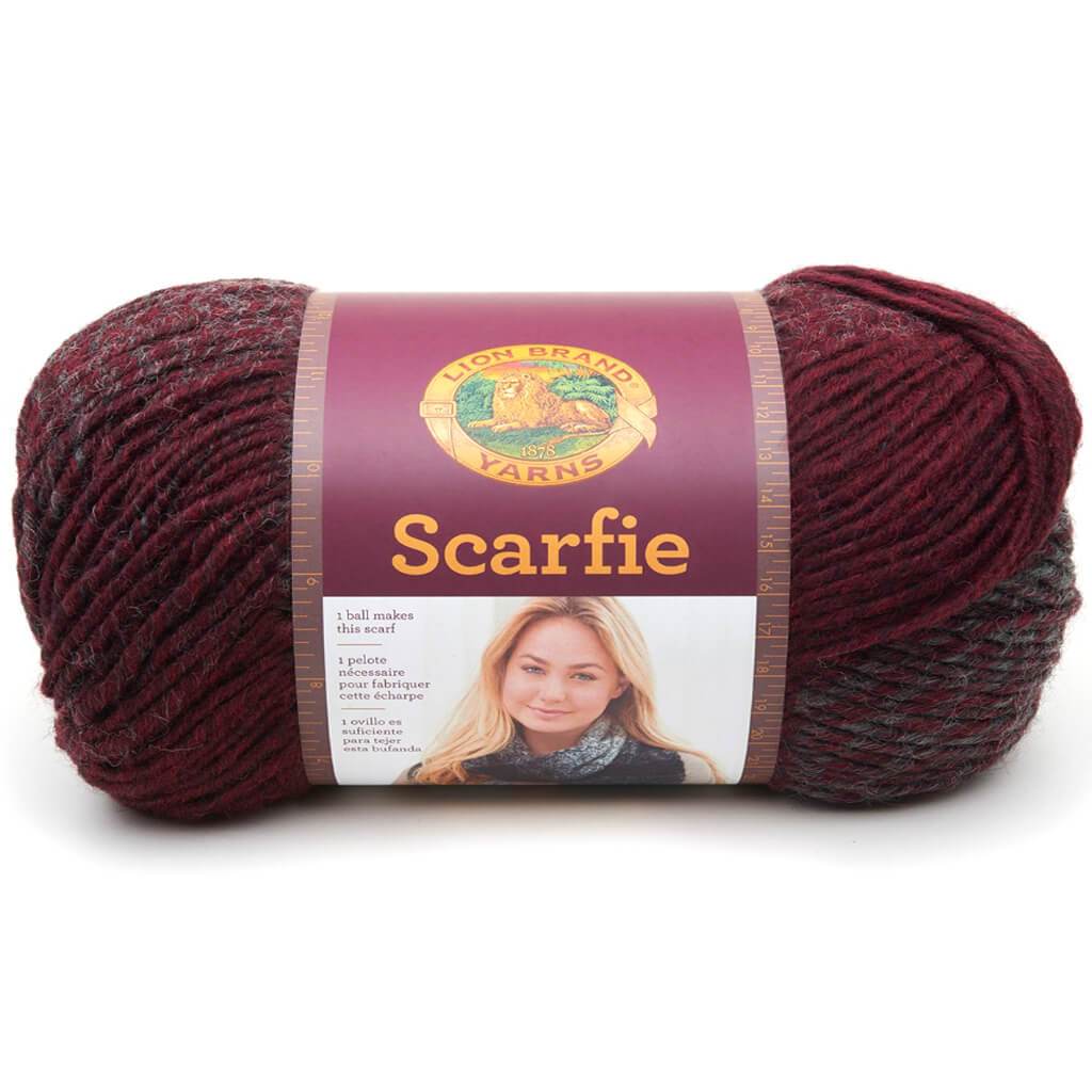 Lion Brand Scarfie Yarn Oxford/Claret